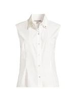 Lizzie Sleeveless Cotton Shirt