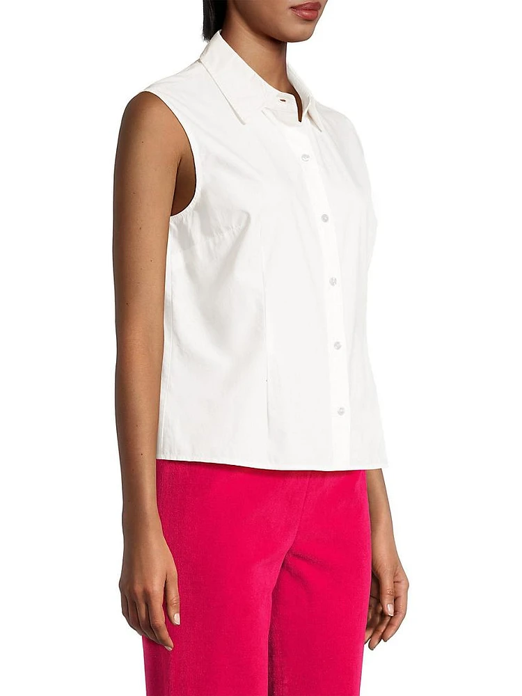 Lizzie Sleeveless Cotton Shirt