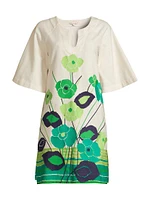 Dreamy Grass Is Greener Caftan Minidress