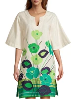 Dreamy Grass Is Greener Caftan Minidress