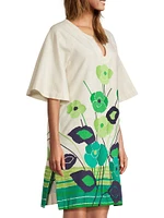 Dreamy Grass Is Greener Caftan Minidress