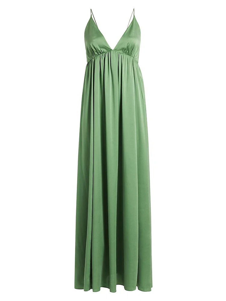 Silk Plunge Slip Gown