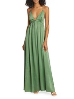 Silk Plunge Slip Gown