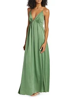 Silk Plunge Slip Gown