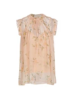 Natura Chiffon Floral Tunic Top