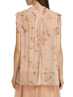 Natura Chiffon Floral Tunic Top