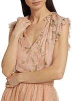 Natura Chiffon Floral Tunic Top