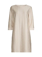 Golden Glow Knit A-Line Dress