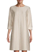 Golden Glow Knit A-Line Dress