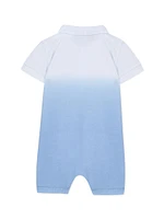 Baby Boy's Cotton Piqué Polo Romper