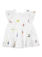 Baby Girl's & Little Girl's Floral Eyelet Dress