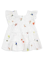 Baby Girl's & Little Girl's Floral Eyelet Dress