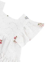 Baby Girl's & Little Girl's Floral Eyelet Dress