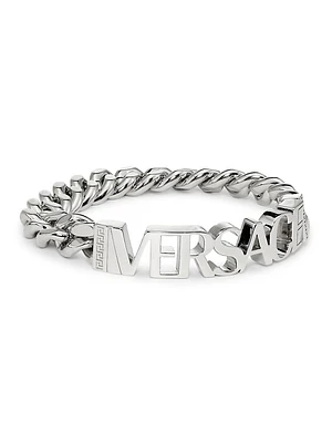 Logo Palladium-Plated Chain Bracelet