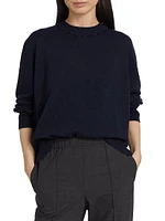 Sequined Crewneck Wool-Blend Sweater