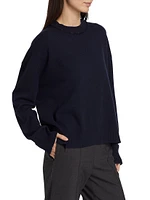 Sequined Crewneck Wool-Blend Sweater