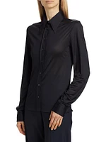 Silk Jersey Long-Sleeve Shirt