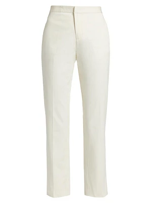 Diamanté-Embellished Gabardine Crop Pants