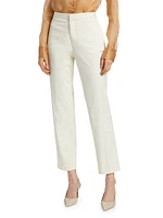 Diamanté-Embellished Gabardine Crop Pants