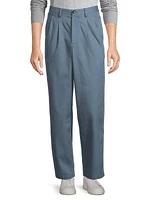 Cotton Double-Pleat Pants