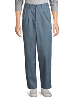 Cotton Double-Pleat Pants