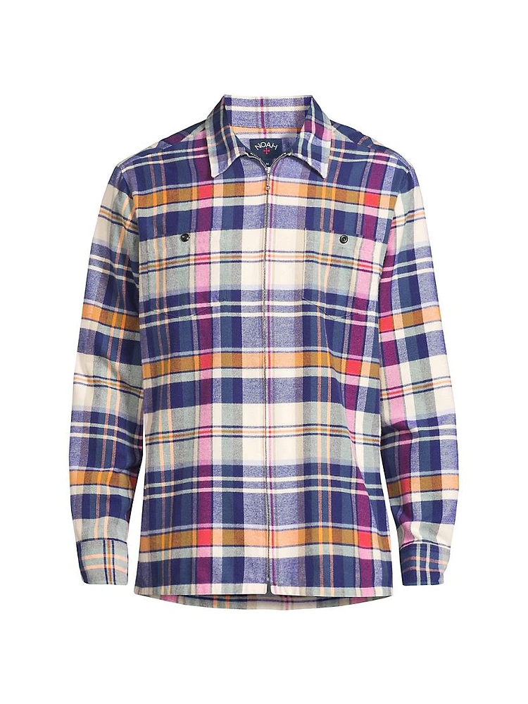 Plaid Cotton Flannel Shirt