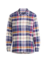 Plaid Cotton Flannel Shirt