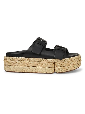 Qiana2 Leather Espadrille Sandals