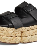 Qiana2 Leather Espadrille Sandals