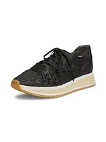 Ozan2 Woven Raffia Low-Top Sneakers