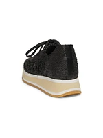 Ozan2 Woven Raffia Low-Top Sneakers