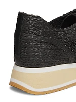 Ozan2 Woven Raffia Low-Top Sneakers