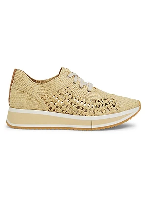 Ozan2 Woven Raffia Low-Top Sneakers