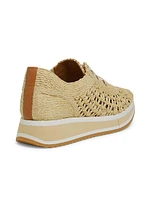 Ozan2 Woven Raffia Low-Top Sneakers