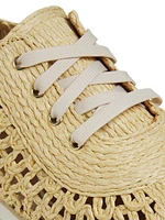 Ozan2 Woven Raffia Low-Top Sneakers