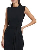 Sleeveless Wrap Midi-Dress