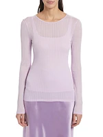 Sheer Crewneck Sweater