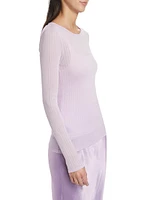 Sheer Crewneck Sweater