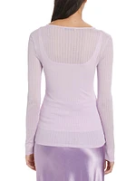 Sheer Crewneck Sweater