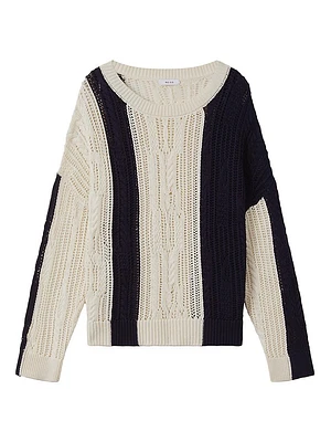 Terry Cable-Knit Sweater