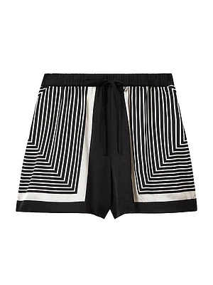 Lilia Graphic Drawstring Shorts