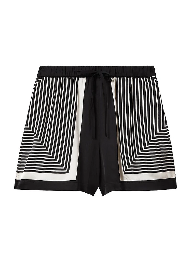 Lilia Graphic Drawstring Shorts