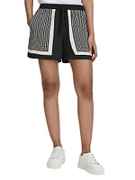 Lilia Graphic Drawstring Shorts