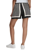 Lilia Graphic Drawstring Shorts