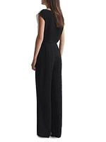 Alba Tie-Waist Crepe Jumpsuit