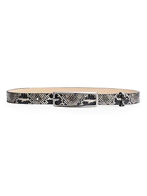 Rebound Snake-Embossed Leather Belt