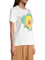 Yen Hibiscus Heart Logo T-Shirt