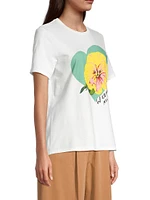 Yen Hibiscus Heart Logo T-Shirt