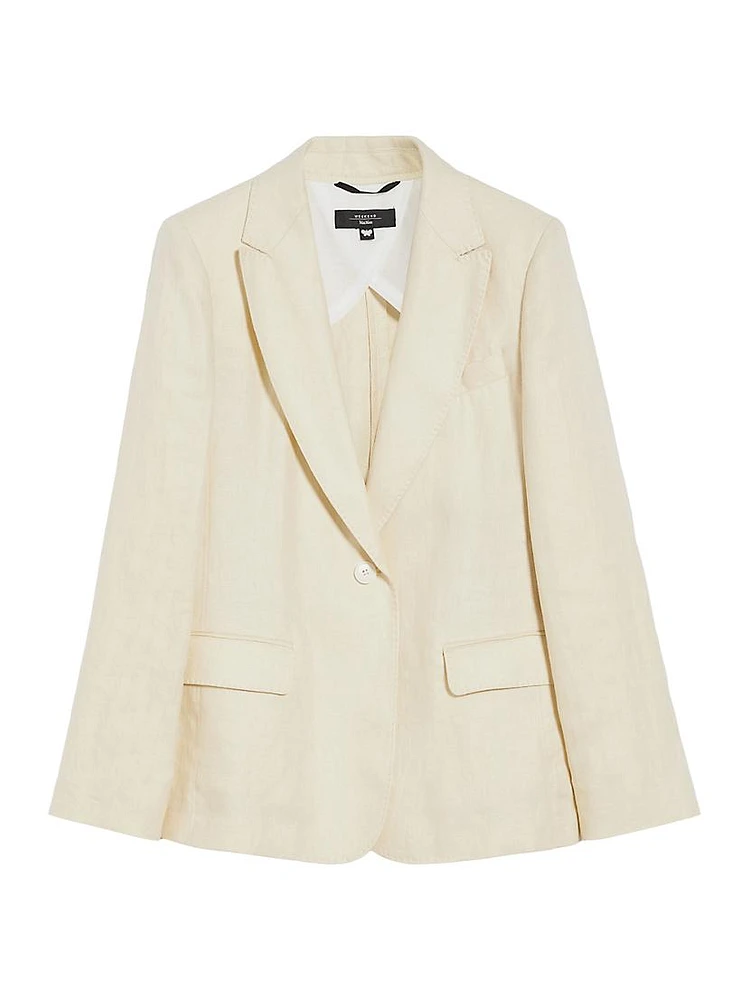 Nalut Peaked Linen Blazer