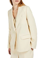 Nalut Peaked Linen Blazer